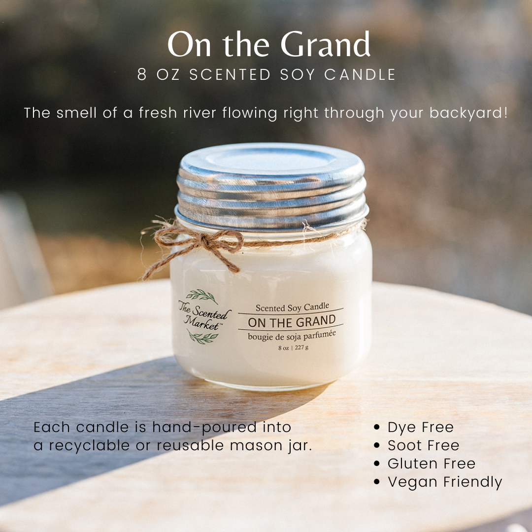 ON THE GRAND Soy Wax Candle 8 oz - The Scented Market  Candles   