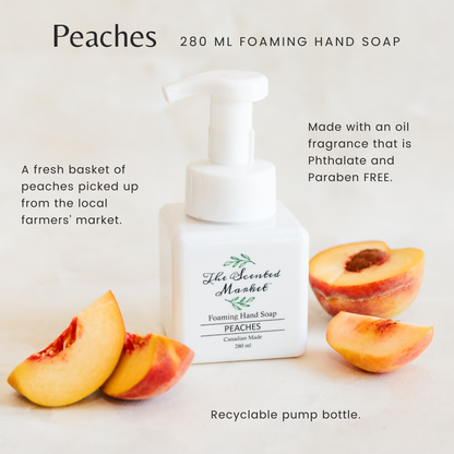 PEACHES Foaming Hand Soap - The Scented Market  Liquid Hand Soap   