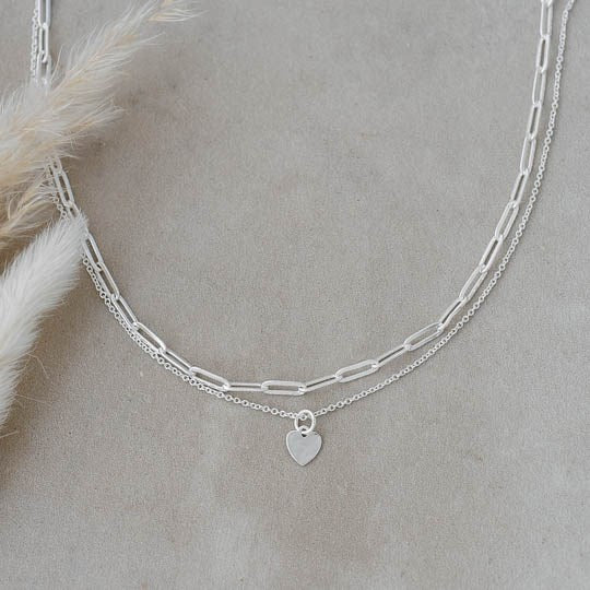 Necklace - Paper Clip Silver - The Scented Market 