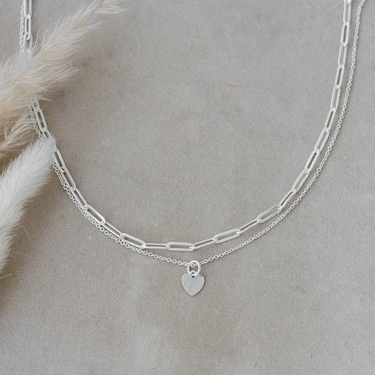 Necklace - Paper Clip Silver - The Scented Market 