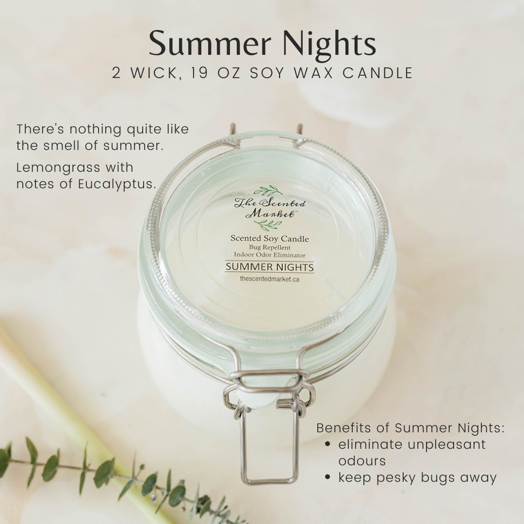 SUMMER NIGHTS 2 wick Soy Candle - The Scented Market  Candles   