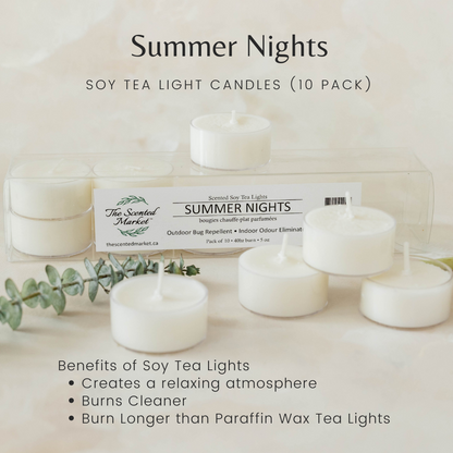 SUMMER NIGHTS Tea Lights - The Scented Market  Candles   