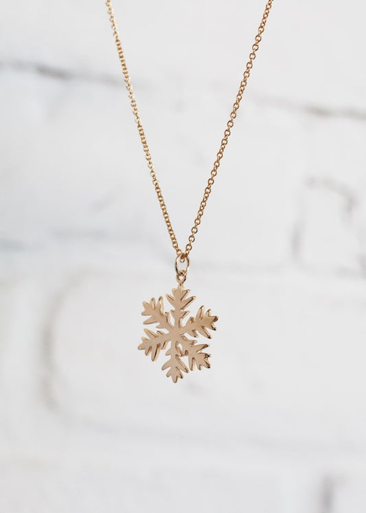 Necklace - Gold Snowflake - The Scented Market 