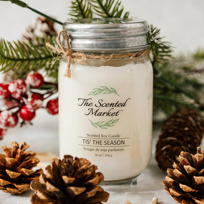 TIS' THE SEASON Soy Wax Candle 16 oz - The Scented Market  Candles   