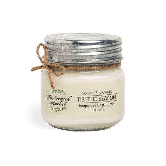 TIS' THE SEASON Soy Wax Candle 8 oz - The Scented Market  Candles   