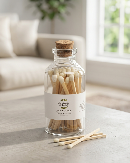 Small Candle Matches with Striker | 35 Wooden Matchsticks | Decorative Candle Accessory