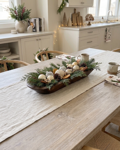 Long bol à pâte décoratif