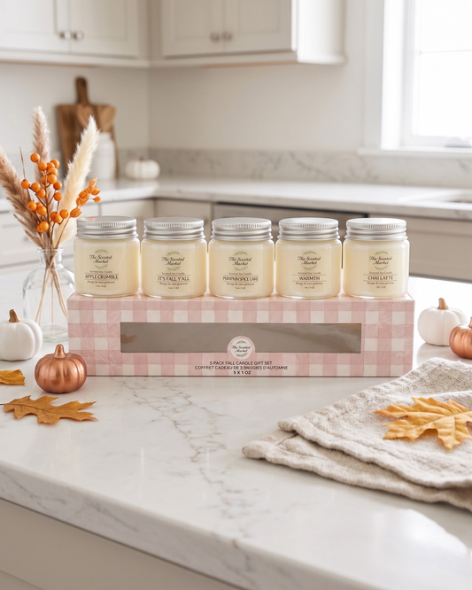 Fall Candle Sample 5 Pack | Soy Wax Candle Gift Set