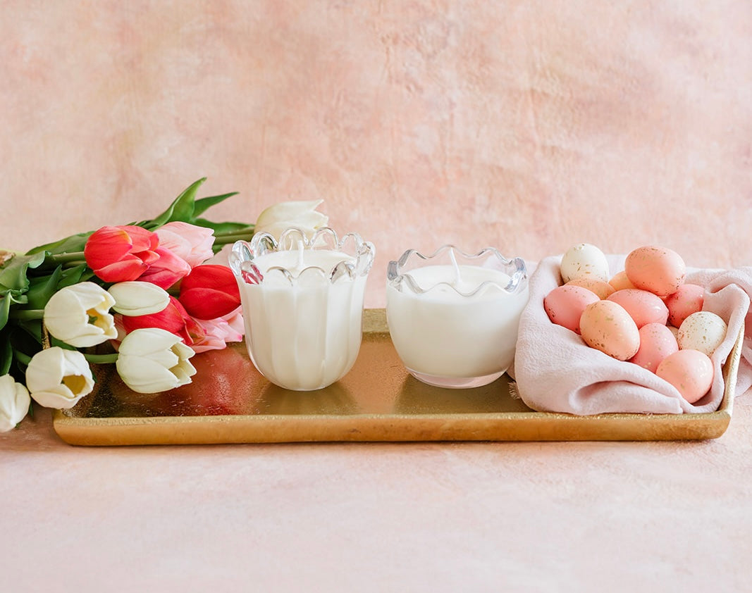Tulip Bulb and Cracked Egg Candle Combo - The Scented Market