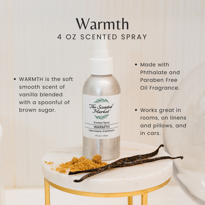 WARMTH Scented Spray 4 oz - The Scented Market  Air Fresheners   