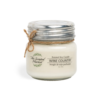 WINE COUNTRY Soy Wax Candle 8oz - The Scented Market  Candles   