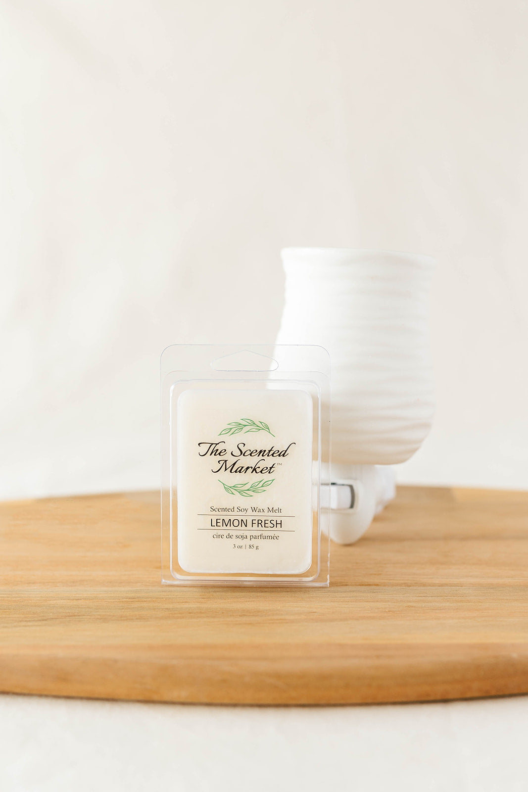 Wax Melter /  Warmer Plug IN - Matte White Swirl - The Scented Market  Home Fragrance Accessories   