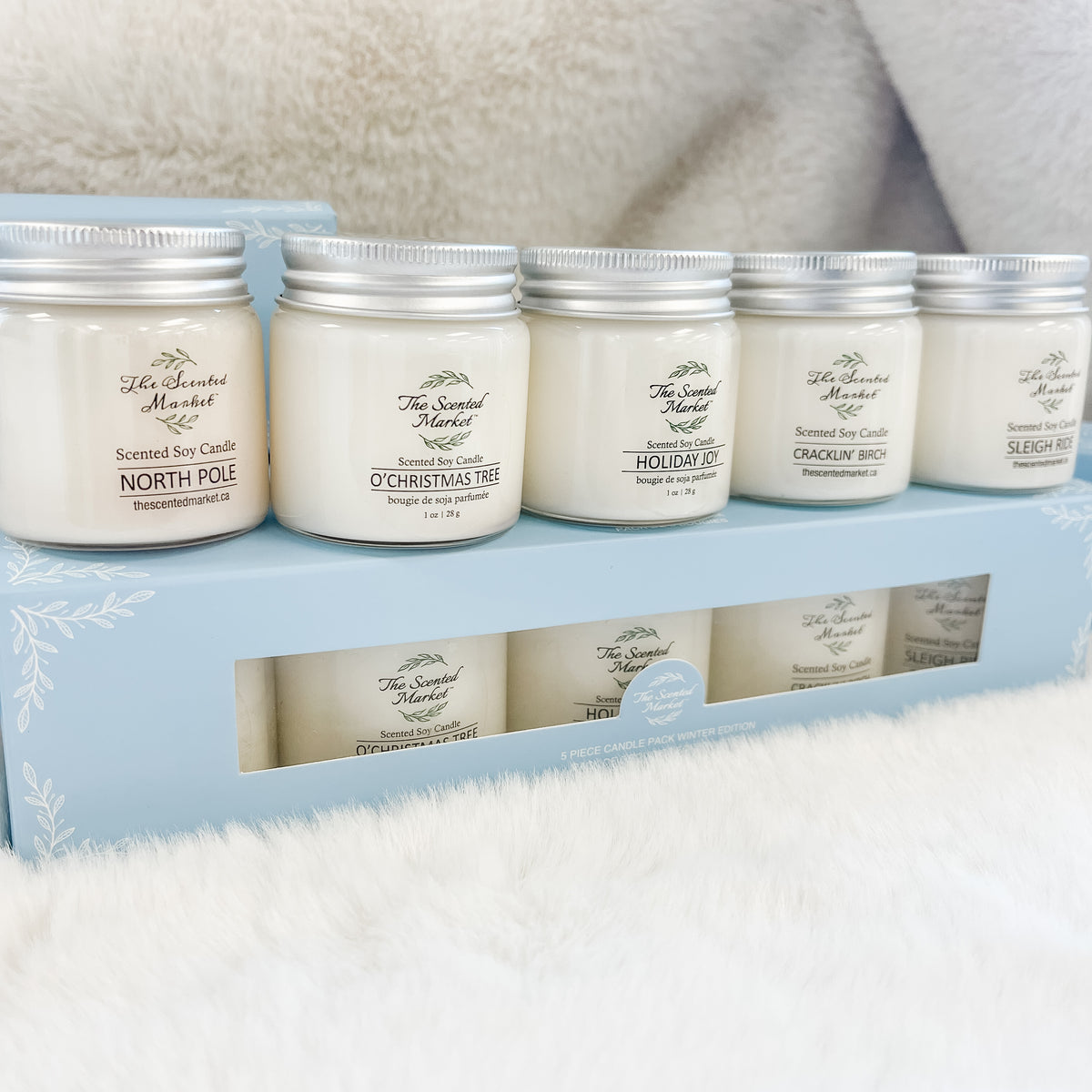 Winter Candle Collection Gift Pack - Set of 5 - The Scented Market  Candles   