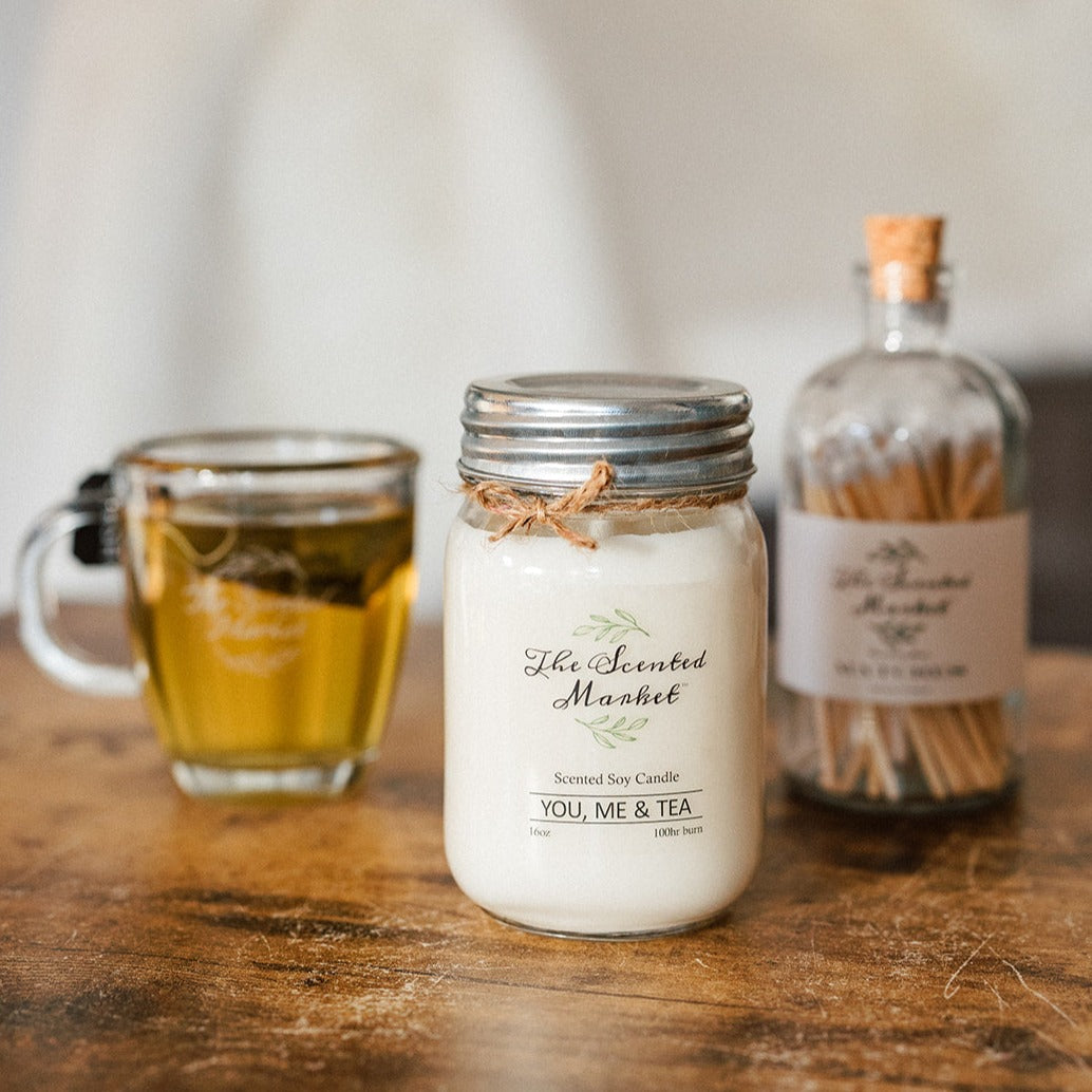 YOU, ME & TEA Soy Wax Candle 16 oz - The Scented Market  Candles   