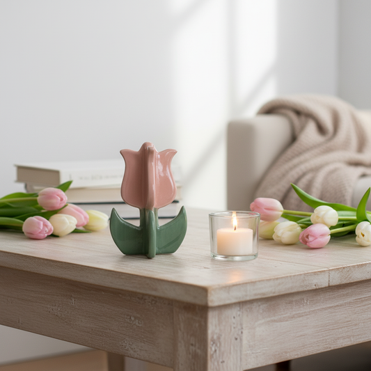 Pastel Geometric Ceramic Tulip