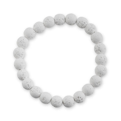 White Lava Stone Bracelet - The Scented Market 