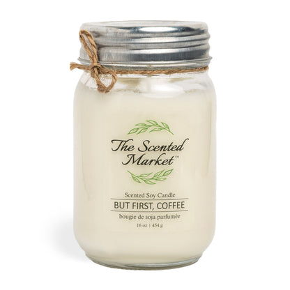 BUT FIRST, COFFEE Soy Wax Candle 16 oz - The Scented Market  Candles   