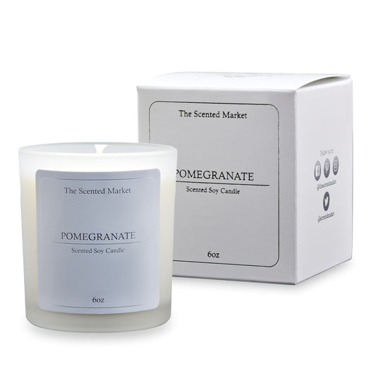 Crisp POMEGRANATE Soy Wax Candle - The Scented Market  Candles   