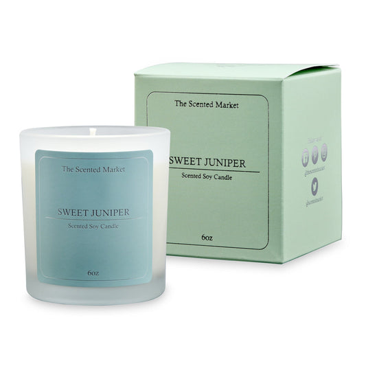 Crisp SWEET JUNIPER Soy Wax Candle - The Scented Market  Candles   