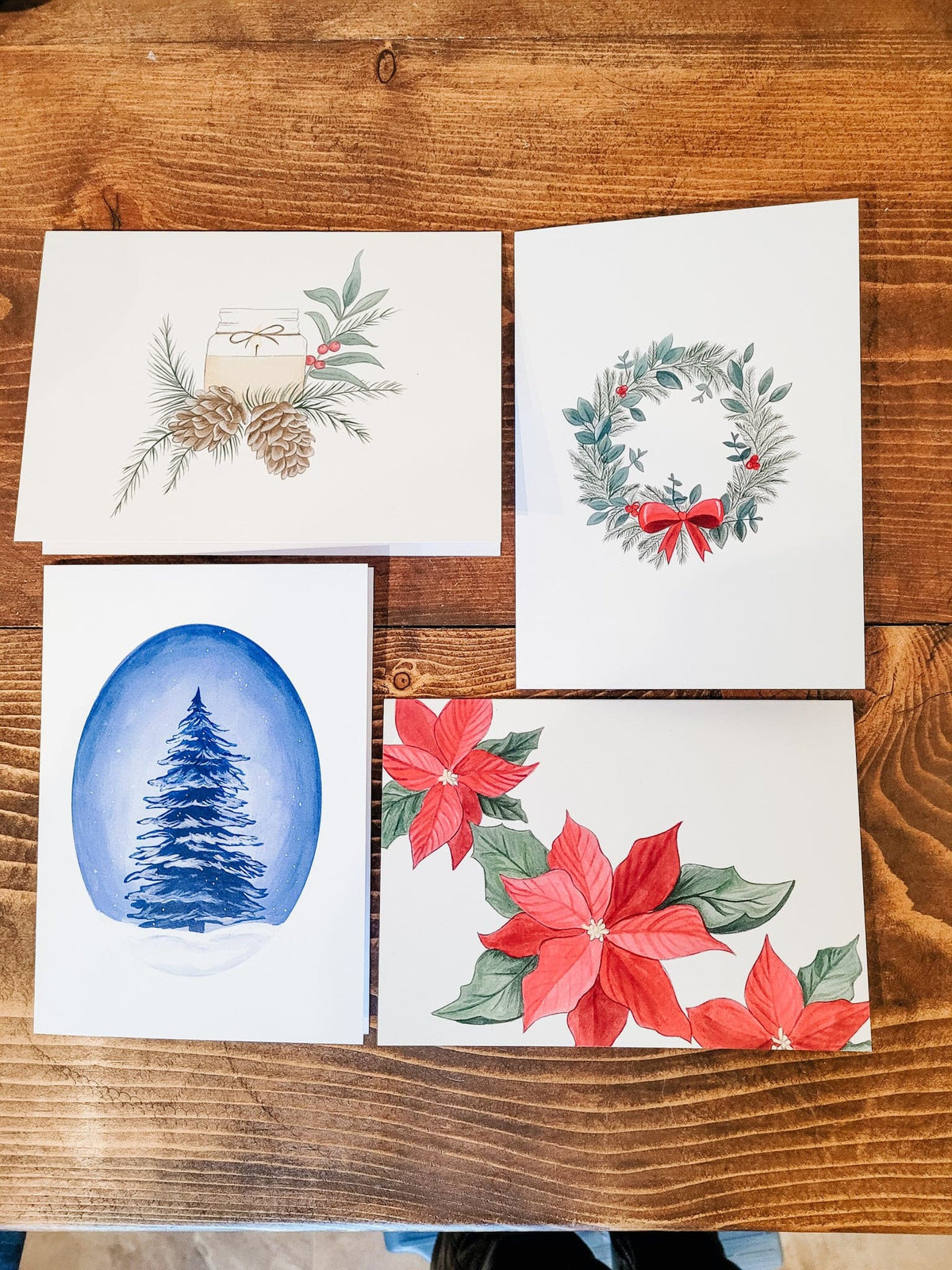 Holiday Greeting Card Set – 4 Festive Cards with Envelopes - The Scented Market  Greeting & Note Cards   