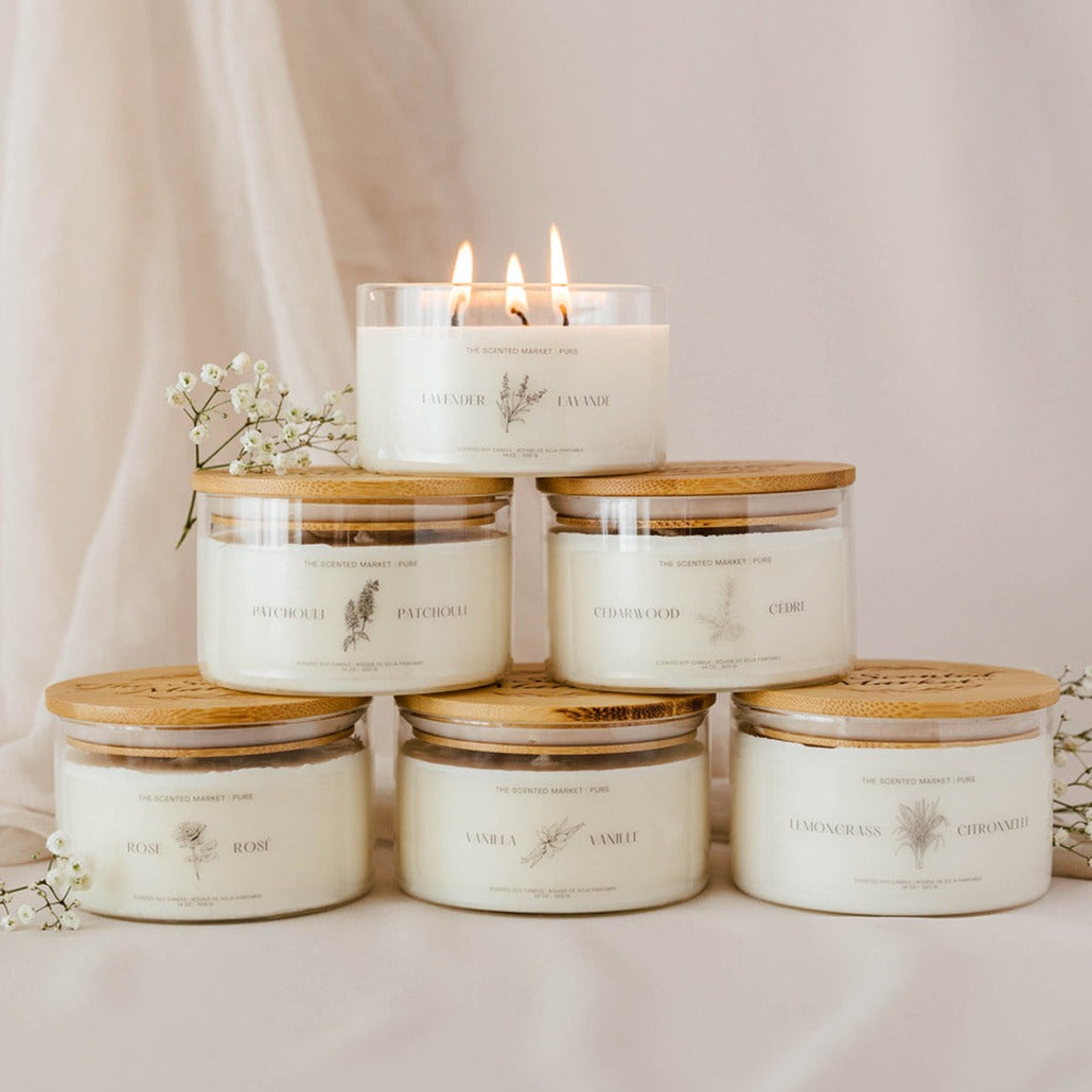 Pure CEDARWOOD Soy Wax Candle 14 oz - The Scented Market  Candles   