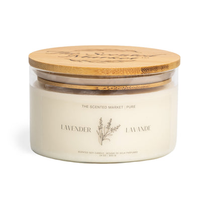Pure LAVENDER Soy Wax Candle 14 oz - The Scented Market  Candles   