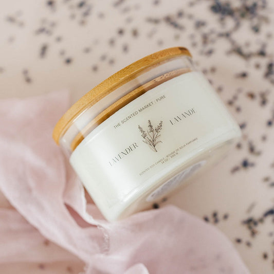Pure LAVENDER Soy Wax Candle 14 oz - The Scented Market  Candles   