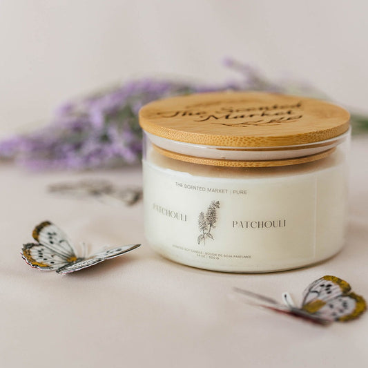 Pure PATCHOULI Soy Wax Candle 14 oz - The Scented Market  Candles   