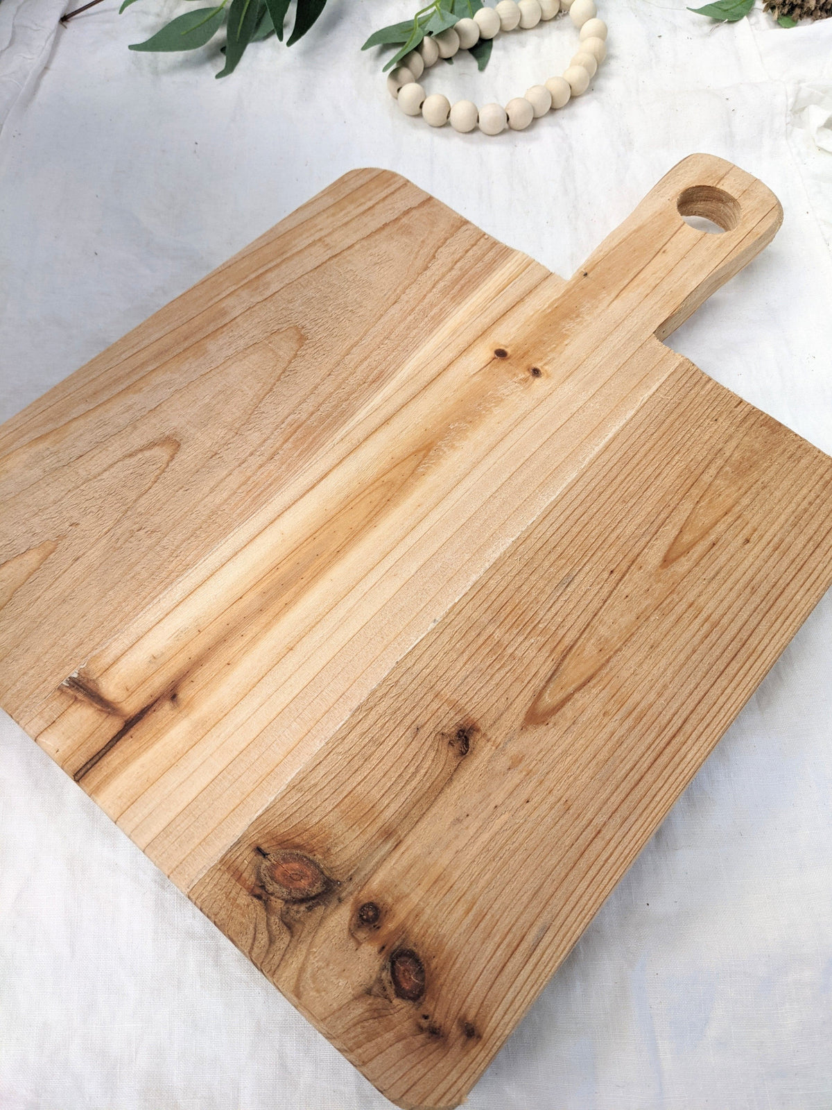 Square Rustic Cutting Board / Charcuterie Board – Handmade Wooden Serving Board - The Scented Market  Display Boards   
