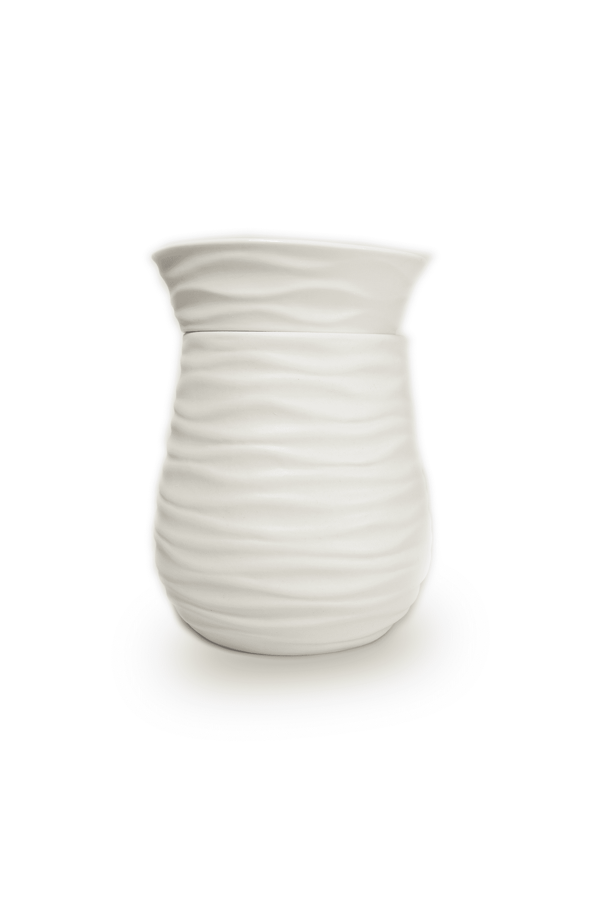 Wax Melter /  Warmer Large - Matte White Swirl - The Scented Market  Home Fragrance Accessories   